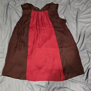 LOFT Purple Color-block Sleeveless Blouse